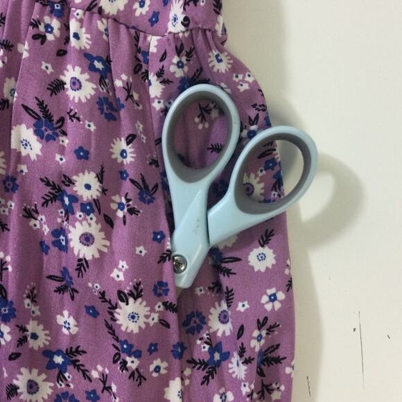 BLOOMCHIC 22-24 3X Plus Lilac Floral Sweetheart Neck Pocket Midi Dress NWT B89 - Picture 10 of 11